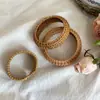 Pulseira Rattan Étnica Retrô Nova Estilo Boêmio de Férias Pulseira Simples Pulseira de Design Nicho High-end