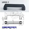 Mango Negro de Nylon Espeso 522 Manija Industrial de Montaje Superficial Manija de Puerta de Gabinete de Aleación de Aluminio Manija de Plástico para Caja de Herramientas