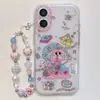 Funda de Teléfono Rosa de Gato Musical Linda Estilo Coreano Adecuada para iPhone 17 Pro Max, Apple 16 y 15, Estuche Duro de Dibujos Animados
