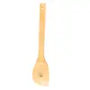 Juego de Ocho Piezas de Espátula y Cuchara de Cocina de Bambú Espátula Antiadherente Cucharón Espátula para Freír Colador de Ensalada Utensilios de Cocina Mango Largo