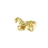 Grillz de Cadera de Cobre Doble con Forma de Caballo, Edición Limitada Festiva de Moda Europea y Americana, Accesorios de Rap Personalizados
