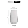 Taza de Café de Alto Borosilicato para Uso Doméstico, Elegante y Resistente a Altas Temperaturas, Taza para Americano Helado Latte, Vaso de Vidrio para Beber