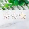 1 Colgante de Accesorio de Joyería DIY, Accesorio de Aleación con Flor de Esmalte a la Moda, Pulsera de Flor de Cinco Pétalos, Collar, Colgante de Arete