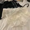 Panty de encaje de malla transparente estilo japonés con diseño de copo de nieve, pura tentación sexy para chicas, entrepierna de algodón puro, bragas triangulares de cintura media para mujeres