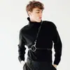 Popular cinturón de cuero para hombre YSF transfronterizo, correas de sujeción corporales para hombros, bondage, sujeción de cuero estilo SM oscuro