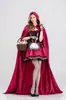 Zhumilian Nuevo Producto Disfraz de Caperucita Roja para Adultos de Halloween Cosplay Fiesta Discoteca Reina del Baile Atuendo Disfraz de Navidad