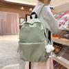 2025 Nueva Mochila Escolar para Estudiante de Preparatoria/Universidad de Alto Valor de Color, Gran Capacidad, Color Sólido, Casual, Moda, Viaje