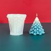 Vela Perfumada Árvore de Natal 3D Molde de Silicone DIY Gesso Resina Enfeite de Natal Molde Artesanal