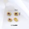 Anel de cobre banhado a ouro real com granada natural embutida, cabaça, pulseira e colar DIY com várias contas, acessórios de joias com contas