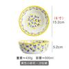 Atacado Criativo de Tigelas de Cerâmica, Louças Domésticas, Tigelas de Salada Florais, Design Fresco e Simples Estilo Japonês, Tigelas de Arroz Redondas Coloridas Sob Esmalte de 6 polegadas
