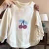 Sudadera Casual Suelta de Manga Larga de Algodón Puro para Niñas, Estilo Coreano, Nueva Colección Primavera y Otoño, para Niños Medianos y Grandes