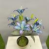 Simulação 3D pano macio 7 pequeno lírio sentir lírio flor artificial casa flor decorações ornamentos flor