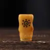 Caracola tallada en hueso de camello estilo Tíbet con puntos de mantra, conector de tres vías con agujero grande, rosario budista de 108 cuentas, accesorios para pulsera DIY