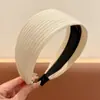 Diadema vintage de lunares plisada de ala ancha para mujer, casual y única, con un toque de alta gama, diadema versátil que hace que la cabeza se vea más alta y el rostro parezca más pequeño