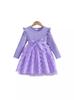 Comercio Exterior Hecho a Medida Vestido de Encaje con Flores de Manga Larga Estilo Coreano para Niñas Otoño e Invierno Vestido Falda para Niños Otoño e Invierno 2026