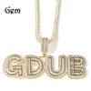 Cross-border novo grande açúcar cristal letra número pingente colar costura mistura simples zircão hip hop pingente