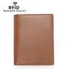 Ventas Directas de Fábrica Transfronterizas Billetera de Cuero Genuino para Hombre al por Mayor RFID Vertical Múltiples Ranuras para Tarjetas Monedero Envío Directo