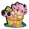 E-commerce Transfronteiriço Desenho Animado Série Vaca das Terras Altas Caneta com Contas de Borracha Macia de PVC Caneta DIY Destacável Acessórios com Contas