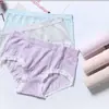 Novo Estilo Simples Renda Sexy Menina Colorido Algodão Roupa Íntima Sem Costura Confortável Elástico Feminino Cintura Média Cueca Sem Costura