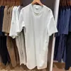 Vestido Casual de Mezcla de Algodón para Mujer con Cuello Redondo Holgado / Falda de Manga Corta de Longitud Media Verano 2026 484091