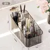 Organizador de Maquillaje de Acrílico Transparente Escritorio Tocador Caja de Almacenamiento Compartimentada para Labiales Cuidado de la Piel Estante de Lujo Ligero