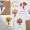 Serie Bendición Floral Set de Sobres para Tarjetas de Felicitación Día del Maestro Ramo Tarjeta Premium Mensaje Escrito a Mano Postal Plegable