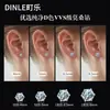 Pendientes de Plata de Ley S925 con Diamante Moissanita de 1 Quilate Chapados en Oro Blanco de 18K Pendientes de Lujo de Nicho de Gama Alta