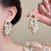 Aretes de Borla de Flores Femeninos Diseño Nicho Elegantes Aretes de Alta Gama 2025 Nuevos Explosivos Aretes de Lujo Ligero Aretes