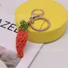 Pingente de Cereja de Lã Tricotado DIY Fofo Chaveiro de Coração Feminino Fofo Pingente de Carro