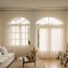 Tela de Cortina de Lujo Estilo Francés con Hilo Dorado, Tela Blanca Transparente que Deja Pasar la Luz pero No a las Personas, Tela Transparente para Ventanas al por Mayor con Brillo Dorado