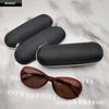 Caja para gafas de sol pequeña resistente a la compresión, caja para miopía, EVA, moda, retro, caja de espejo/bolsa con cremallera para gafas de tamaño pequeño