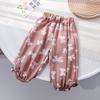 Calça de Verão com Laço Anti-Mosquito para Meninas Sweetheart Daddy 2026 Novo Estilo Calça Lanterna para Bebês Calças Respiráveis de Ar Condicionado