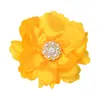 Nuevo Tejido de Satén Hecho a Mano Perla Diamante Núcleo de Flor Flor diy Accesorios para el Cabello Tocado Zapatos y Sombreros Accesorios de Ropa