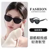 Nuevas gafas de sol europeas y americanas de ojo de gato transfronterizas, a la moda y sencillas, adecuadas para sesiones de fotos, gafas de sol de montura pequeña con un toque de alta gama, venta al por mayor