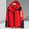 Rush Clothes Chaqueta Desmontable Tres en Uno Otoño e Invierno Ropa Gruesa y Cálida para Exterior Impermeable a Prueba de Viento Ropa de Trabajo de Dos Piezas