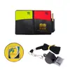 Suministros de Árbitro para Partido de Fútbol Equipo Equipo de Entrenamiento de Fútbol Silbato Tarjetas Rojas y Amarillas Lanzador de Monedas Bandera de Banda Manómetro de Presión de Aire
