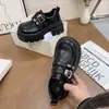 Zapatos Mocasines de Suela Gruesa para Mujer que Aumentan la Altura 2026 Nuevos Mary Janes de Otoño Zapatos Negros de Uso Diario para Combinar con Faldas Zapatos Pequeños de Piel
