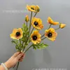 Flor Artificial de Papoula PU de Luxo Arranjo Decorativo Moderno Europeu para Sala de Estar Sala de Jantar Novo Estilo Flor Gesang