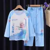 Pijama para Niños Traje de Manga Larga Primavera y Otoño Pijama para Niñas Ropa de Casa para Niños Ropa de Bebé de Dos Piezas Ropa Infantil Tailandesa