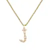 Collar con 26 Alfabetos Ingleses 2024 Nuevo Color Mixto Incrustaciones de Gemas Cadena para Clavícula Mujer Venta Caliente en Amazon Collar para Mujer