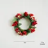 Mini Guirlanda de Natal Decoração Anel para Vela de Hotel Anel de Guardanapo Arranjo de Decoração de Natal Guirlanda Criativa de Espigas de Trigo