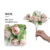 Flor Artificial Romã Rosa Flor Pequena Decoração de Casa Flor de Mesa Hotel Decoração Suave Arranjo de Flores Venda Quente Transfronteiriça Flor Falsa