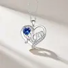 Moda Transfronteriza Europea y Americana Collar Sencillo de Carta de Amor para Mamá con Letras Incrustadas de Diamantes, un Regalo para Mamá en el Día de la Madre