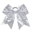 Diadema de Goma con Lentejuelas Bordadas en Forma de Lazo Cola de Golondrina Grande para Niños Europeos y Americanos, Niñas, Color Puro, Lentejuelas Brillantes