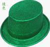Sombrero de copa de plástico, sombrero de copa con polvo dorado, sombrero de jazz, sombrero Lincoln, sombrero de mago, accesorios de actuación de Halloween con polvo brillante