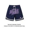 Shorts de Baloncesto de Verano Estilo Americano Marca de Moda Estampado de Letras Hip-Hop Casual Versátil Danza Callejera Ins Verano Estilo Delgado
