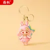 Llavero de Muñeca de Resina de Dibujos Animados Colgante Pequeño Decoración para Mochila de Estudiante Llavero para Evento de Apertura Pequeño Regalo de Reparto