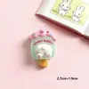 Nuevo Conejito Brillante de Dibujos Animados Paleta de Hielo DIY Pequeño Pasador Hecho a Mano Llavero Funda para Teléfono Móvil Accesorios de Resina