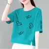 E-commerce Transfronteiriço Comércio Exterior Moda Gestante Camiseta de Manga Curta Feminina Solta Tamanho Grande Modeladora Cobertura de Barriga Top Camiseta Meia-manga