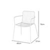 Mesa y silla de comedor de exterior de hierro forjado, combinación para patio, jardín, exterior, ocio, mesa redonda pequeña, juego de mesa y silla de balcón de color
